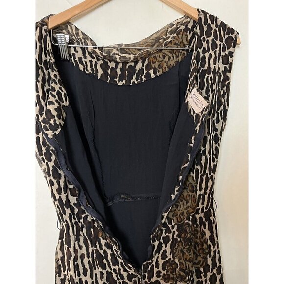 Vintage 50s Marjorie Michael Bullocks Silk Animal Print Dress - Picture 7 of 10